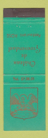 Matchbook Cover - Chateau de Groenendael Restaurant Rose Belgium