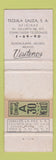 Matchbook Cover - Sauza Tequila Jalisco Guadalajara Mexico