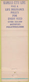 Matchbook Cover - KC Life Insurance Co WT Koop Minneapolis MN