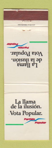 Matchbook Cover - Partido Popular Voting Spain? WEAR