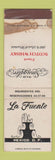 Matchbook Cover - La Fuente Mexico Old Smuggler Whisky POOR
