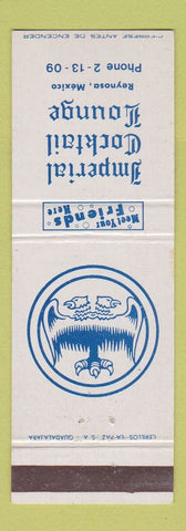 Matchbook Cover - Imperial Cocktail Lounge Reynosa Mexico