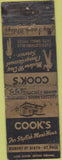 Matchbook Cover - Cook's Men's Wear ST Paul MN POOR
