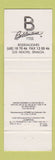 Matchbook Cover - Hotel Mision Cerocahui Chihuahua Mexico Posada Barrancas