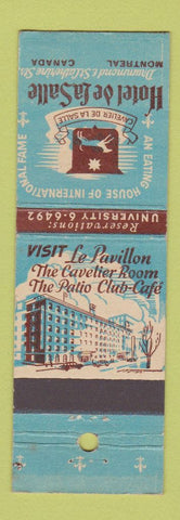 Matchbook Cover - Hotel De La Salle Montreal QC