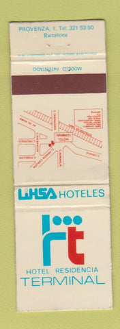 Matchbook Cover - Hotel Residencia Terminal Barcelona Spain