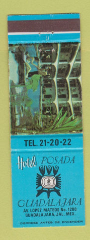 Matchbook Cover - Hotel Posada Guadalajara Mexico