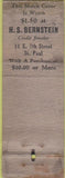 Matchbook Cover - HS Bernstein ST Paul MN Jewelery POOR