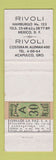 Matchbook Cover - Rivoli Mexico Acapulco