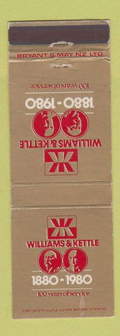 Matchbook Cover - Williams & Kettle New Zealand WEAR
