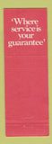Matchbook Cover - Williams & Kettle New Zealand WEAR