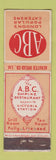 Matchbook Cover - ABC London UK England Catering