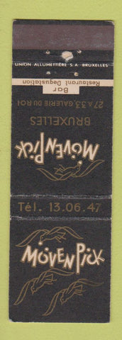 Matchbook Cover - Moven Pick Brussels Belgium