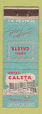 Matchbook Cover - Hotel Caleta Acapulco Mexico WORN