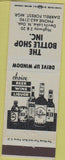 Matchbook Cover - Bottle Shop Inc Devils Lake ND Gray