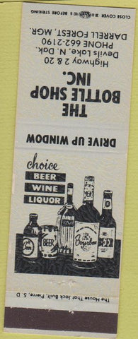 Matchbook Cover - Bottle Shop Inc Devils Lake ND Gray