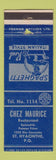 Matchbook Cover - Chez Maruice St Hyacinthe QC WORN