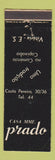 Matchbook Cover - Casa Mme Prado Vtoria Brazil Brasil