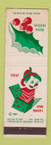 Matchbook Cover - Boas Festas Feliz Ano Novo Christmas Pinocchio