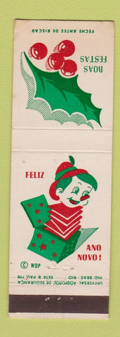 Matchbook Cover - Boas Festas Feliz Ano Novo Christmas Pinocchio