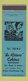 Matchbook Cover - Au Riviera Cabines Restaurant Riviere Trois Pistoles QC
