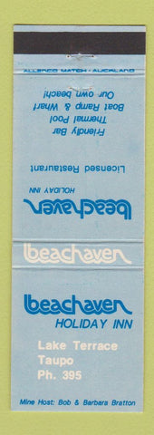 Matchbook Cover - Beachaven Holiday Inn Taupo New Zealand