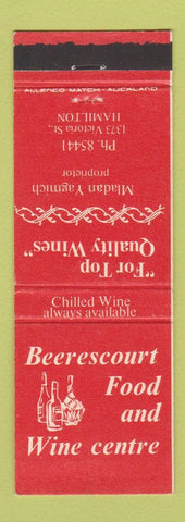 Matchbook Cover - Beerescourt Food and Wine Centre Hamilton New Zealand