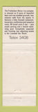 Matchbook Cover - Fitzherbert Motor Inn Palmerston North New Zealand WEAR