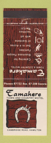 Matchbook Cover - Tamahere Town and Country Motel Hamilton New Zealand