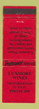 Matchbook Cover - Luxmore Wines Te Anau New Zealand
