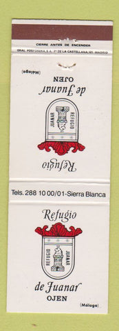 Matchbook Cover - Refugio de Juanar Ojen Spain?