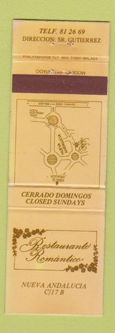 Matchbook Cover - Restaurante Romantico Nueva Andalucia Mexico?
