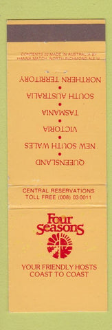 Matchbook Cover - Four Seasons Australia Victoria Tasmania Queensland