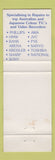 Matchbook Cover - Telefix Home Video TV Coconut Grove Australia
