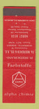 Matchbook Cover - Alpha Chimie Barmen Germany