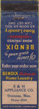 Matchbook Cover - Bendix Home Laundry Owatonna MN WORN