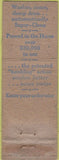 Matchbook Cover - Bendix Home Laundry Owatonna MN WORN