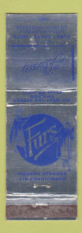 Matchbook Cover - Flora Furs Coats Chicago IL WORN