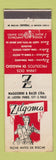 Matchbook Cover - Zilgoma Maggiorini & Baldi Sao Paulo Brazil girlie laundry?
