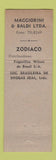 Matchbook Cover - Zilgoma Maggiorini & Baldi Sao Paulo Brazil girlie laundry?