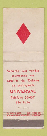 Matchbook Cover - Universal Sao Paulo Brazil match