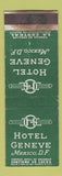 Matchbook Cover - Hotel Geneve Mexico DF La Central WORN