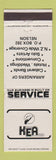 Matchbook Cover - KEA Kinraid Agency Entertainment Nelson New Zealand