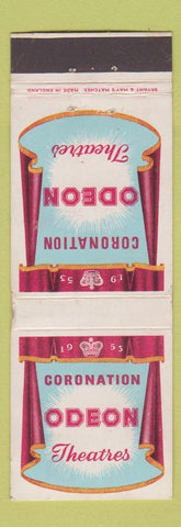 Matchbook Cover - Coronation 1953 Odeon Movie Theatres UK England