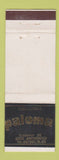 Matchbook Cover - Restaurant Paloma Antwerp Belgium WEAR