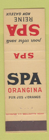 Matchbook Cover - Spa Orange Drink Belgium