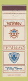 Matchbook Cover - Villa Vera Hotel Racquet Club Acapulco Mexico