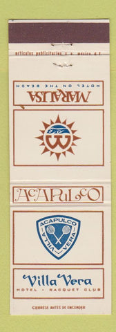 Matchbook Cover - Villa Vera Hotel Racquet Club Acapulco Mexico