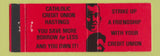 Matchbook Cover - Catholic Credit Union Hastings New Zealand