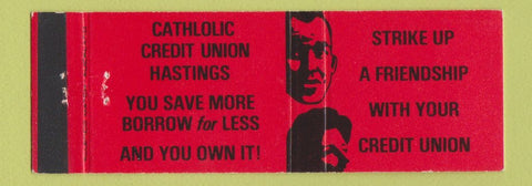 Matchbook Cover - Catholic Credit Union Hastings New Zealand